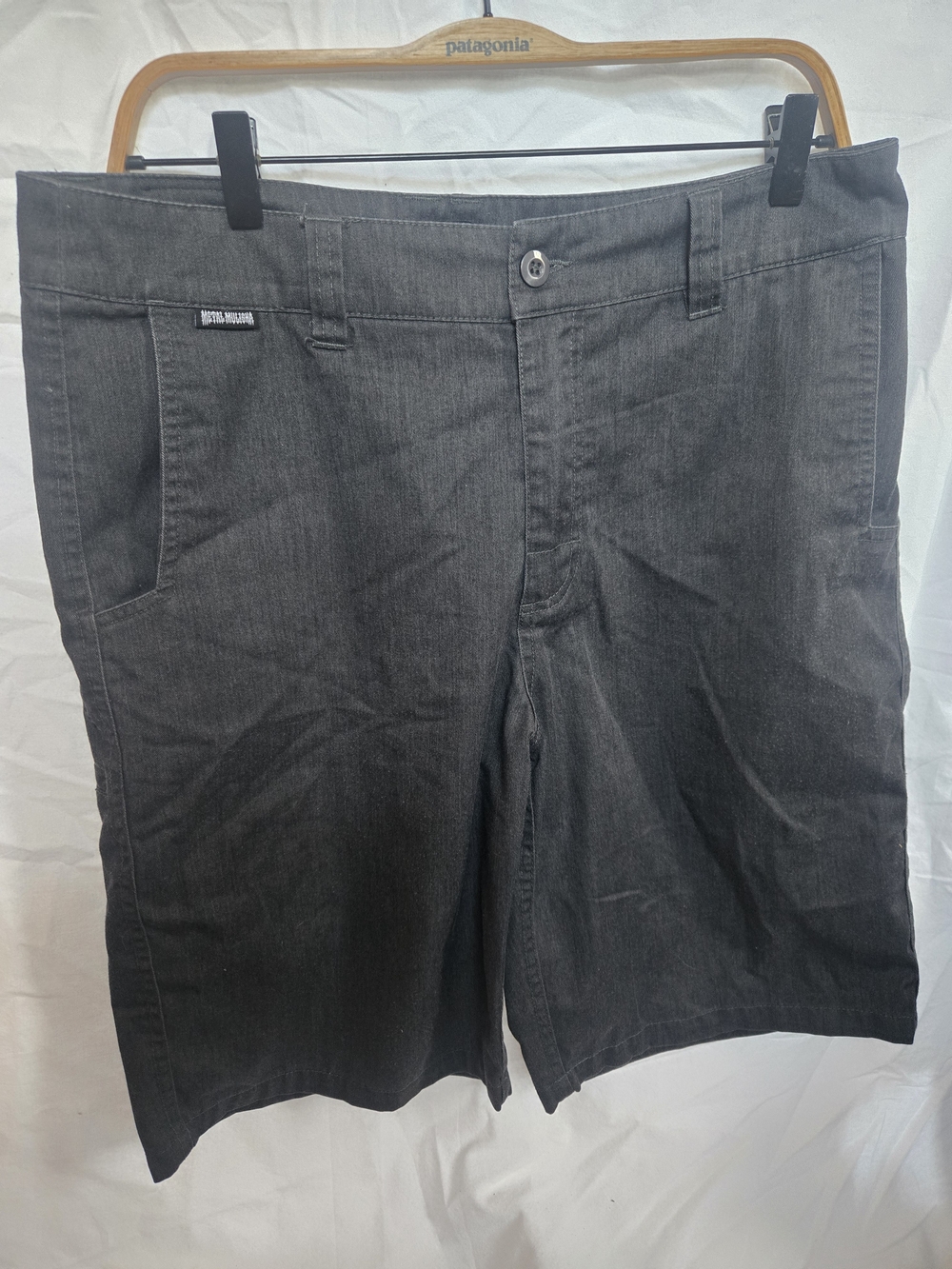 Metal Mulisha Men's Charcoal Gray Flat Front Chino Shorts